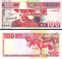 *100 dolárov Namíbia 2003, P9b UNC - Kliknutím na obrázok zatvorte -